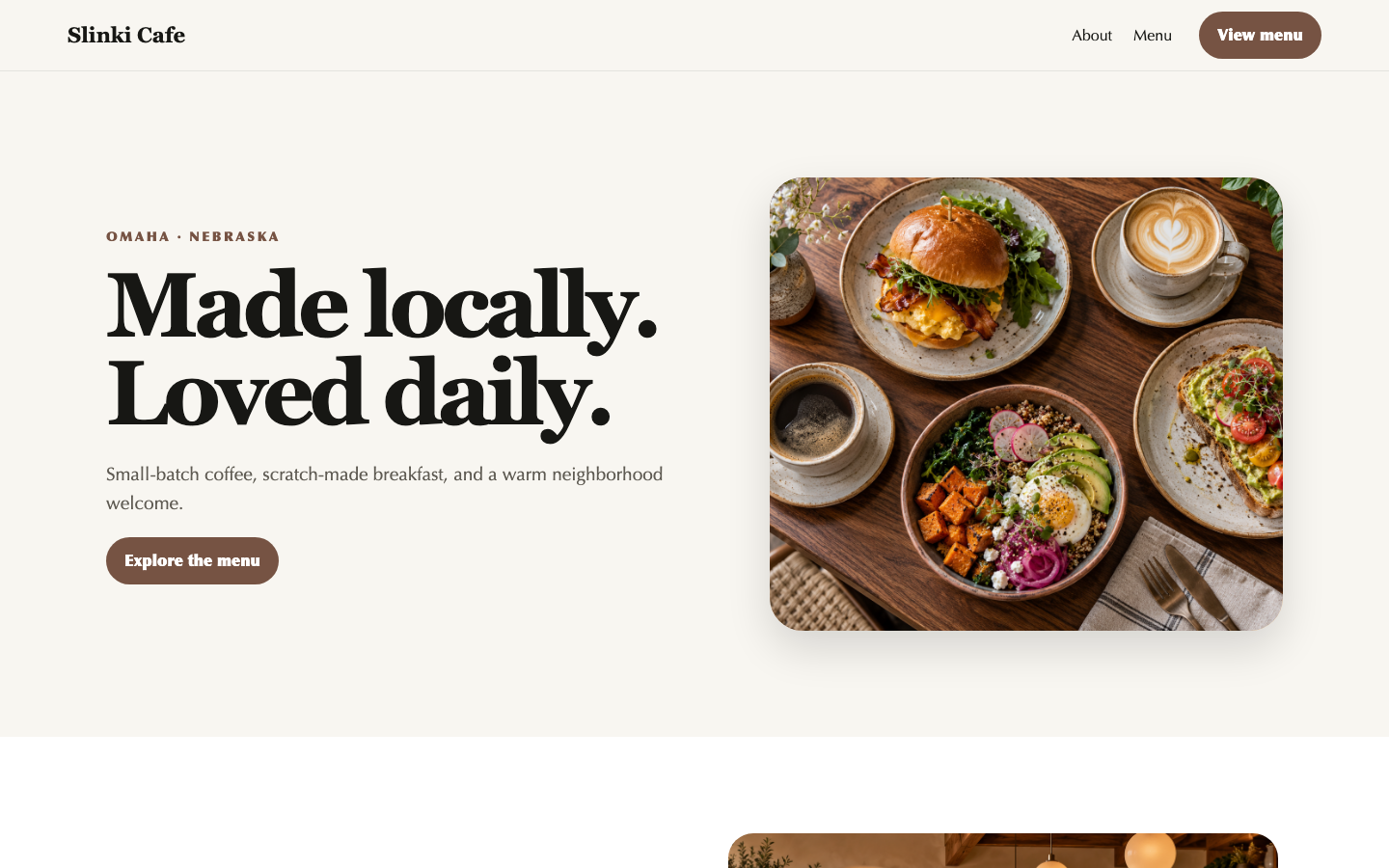 Slinki website design example for this business category